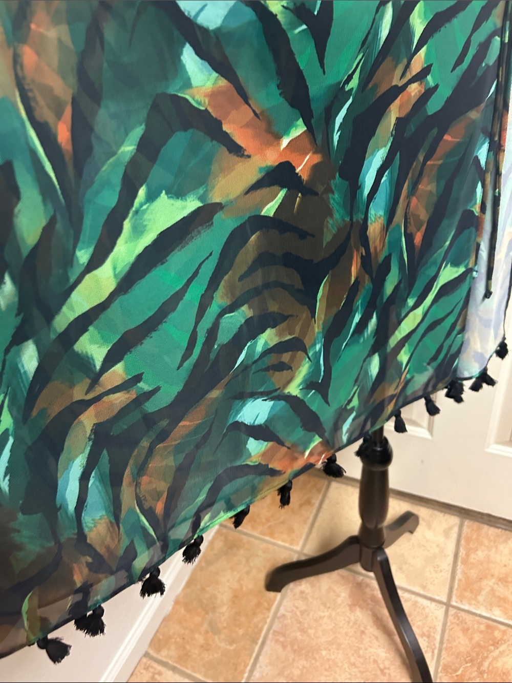 Belle Beach By Kim Gravel Tropi-Cool Key West Cover-Up, Green, Good, Black, M/L View 6